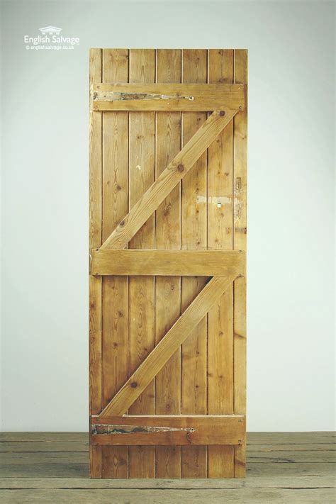 Salvaged Pine Wooden Plank Interior Door