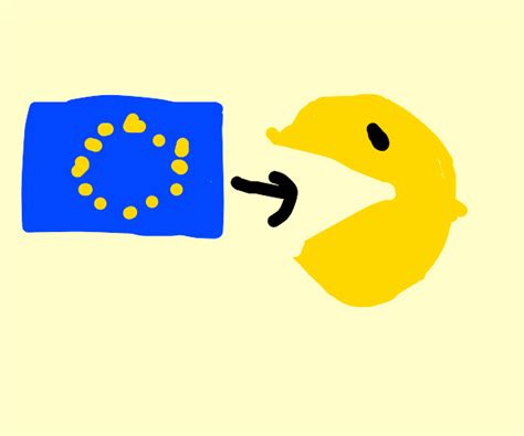 Pacman Eats A Flag Drawception