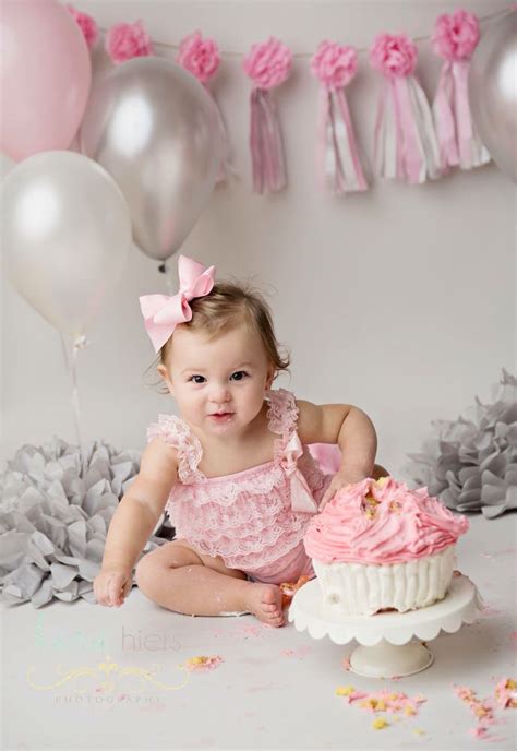 Cake Smash Pink Smash Cakes Smash Cake Girl Girl Photos Birthday