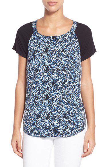 NYDJ NYDJ Print Front Mixed Media Tee Available At Nordstrom Club