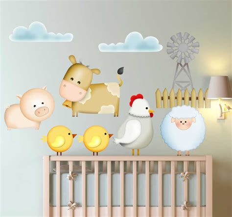 Kids Farm Animals Decal Collection - TenStickers