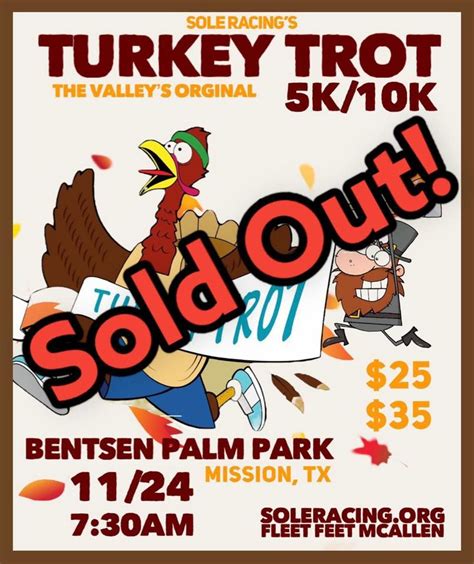 Turkey Trot 5k10k Bentsen Palm Park Mission 24 November 2022