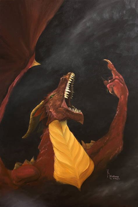 Fuck You Dragon Painting By Kelsey Hottman Saatchi Art