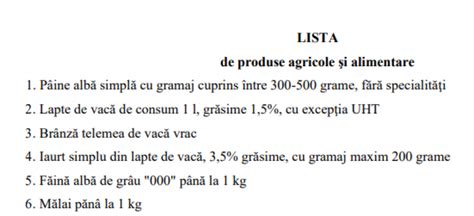 Lista Complet A Alimentelor Care Vor Fi Plafonate Produse Nu Se Vor