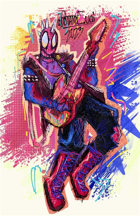 Spiderman Spider Superhero Room Verse Art Punk Spider Verse