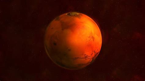 Premium Photo | Planet mars from space showing tharsis montes