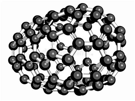 Fullerene C Molecule Chemical Structure Stock Vector Illustration