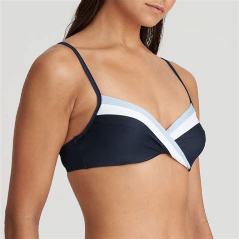 Bikini Azul Marino Con Aro Sin Relleno Unas Con Descuento Bikini Con