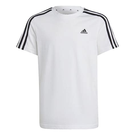 Adidas Essentials 3 Stripes Παιδικό T Shirt Λευκό Ic0605 Skroutzgr