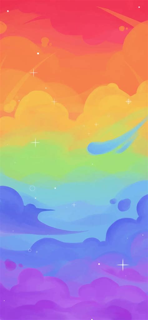 Wallpaper Aesthetic Rainbow Myweb