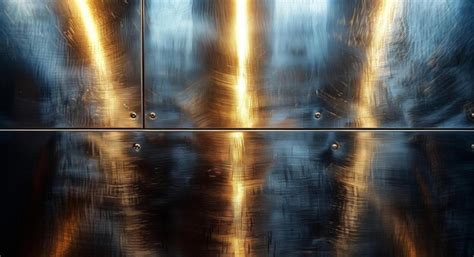 Modern Metal Ceiling With Reflective Lights Premium Ai Generated Image