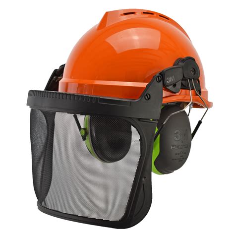 Professional Ventilated Forestry Helmet With Chipper Muffs And Sturdy