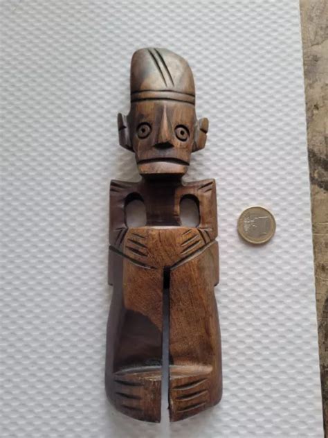 ANCIENNE STATUETTE TIKI taino en bois sculpté 22cm statue sculpture