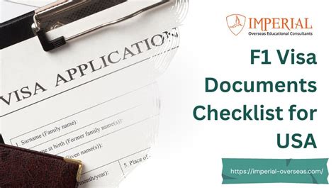 F1 Visa Documents Checklist For USA Study Visa For Usa Imperial