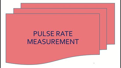 Pulse Rate Measurement Youtube