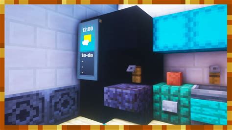 Minecraft Tutorial How To Make A Smart Fridge Quick Builds Youtube