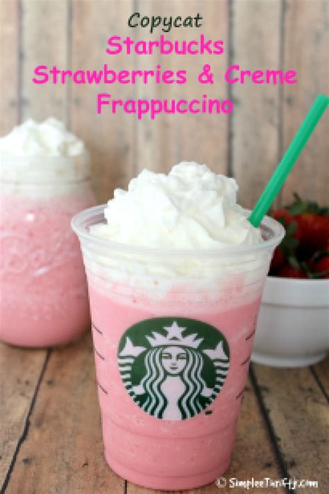 Copycat Starbucks Strawberries And Creme Frappuccino Recipe Just A