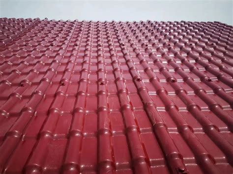 Spanish Style Polymer Plastic Roof Tiles With Fiberglass Reinforcement