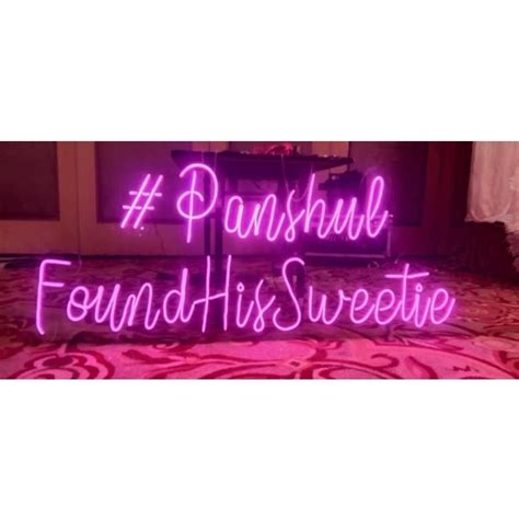 Led Rectangle Pink Neon Acrylic Sign Board For Outdoor At Rs