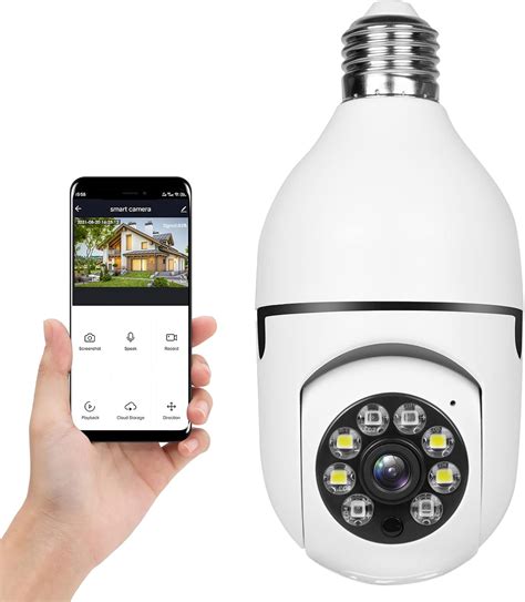 PTZ E27 Bulb Wireless Security Camera 1080P 360 Degree Panoramic