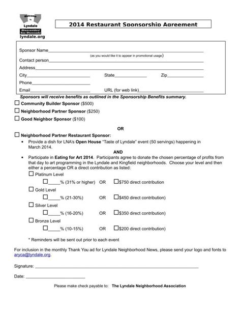 Fiscal Sponsorship Agreement Template PARAHYENA