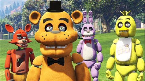 Fnaf Animatronics In Gta 5 Gta 5 Mods Fnaf Funny Moments Youtube