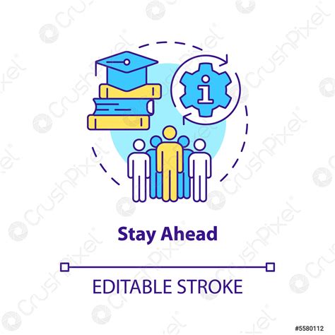 Stay ahead concept icon - stock vector 5580112 | Crushpixel