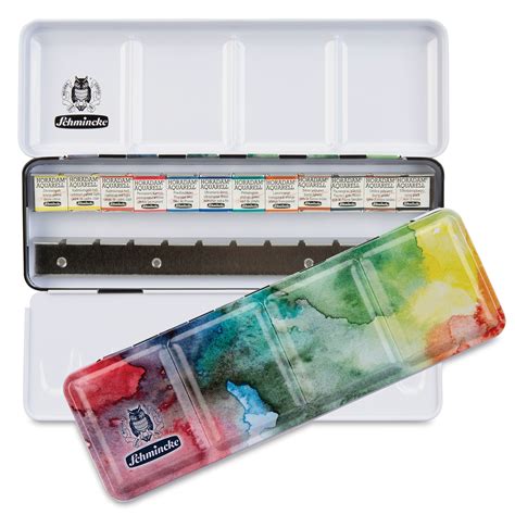 Schmincke Horadam Aquarell Watercolor Pans Set Of 12 Half Pans Blick Exclusive Blick Art