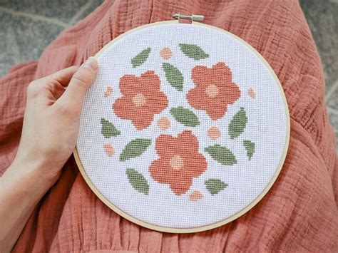 Free Cross Stitch Pattern Mod Flowers Hailey Stitches