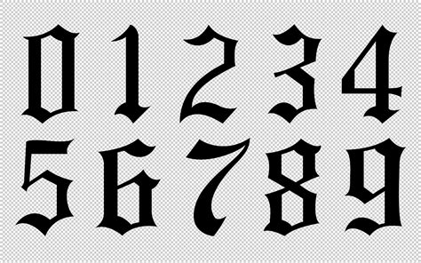 Number tattoo fonts – Artofit