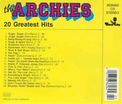 The Archies The Archies 20 Greatest Hits Music