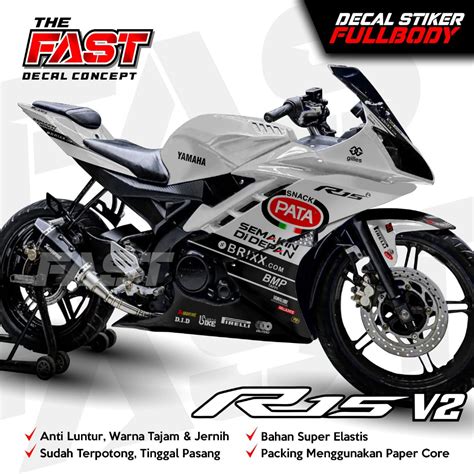 Jual R15 V2 PATA DECAL Variasi Full Body Yamaha R15 V2 Pata Decal Full