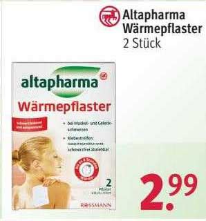 Altapharma Wärmepflaster Angebot bei ROSSMANN 1Prospekte de