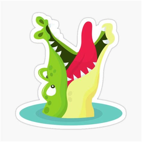 Jumping Crocodile Cruise Sticker For Sale By Crocodilemile Redbubble