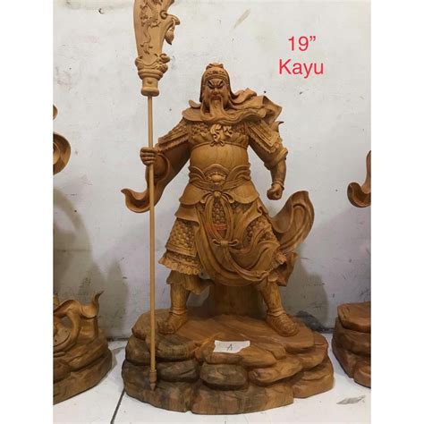 Jual Dewa Kwankong Kwan Kong Guan Yu Kayu Berdiri Inch Shopee