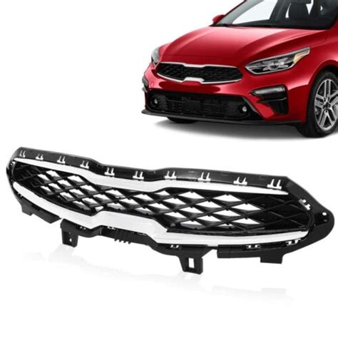 Fit For 2019 2020 Kia Forte Black Front Bumper Upper Grille Grill W