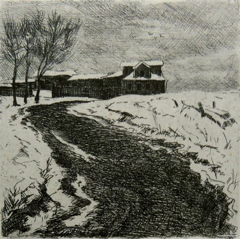 «Зимний пейзаж». 1955. Оссовский Пётр Павлович