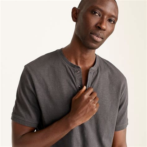 J Crew Garment Dyed Slub Cotton Short Sleeve Henley Shopstyle