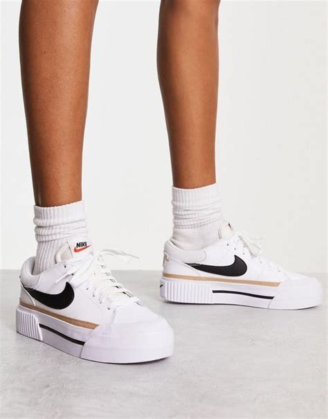 Court Legacy Lift Sneakers White Tennis Shoes Womens Nike Women