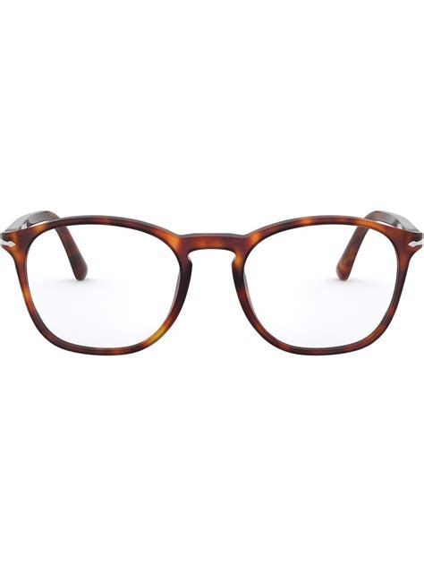 Persol Tortoiseshell Square Frame Glasses Green Farfetch