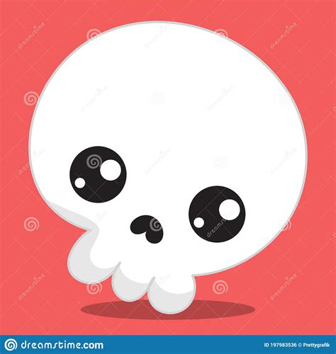 Cute Skull With Bow Vector Illustration Isolated On White Background ...