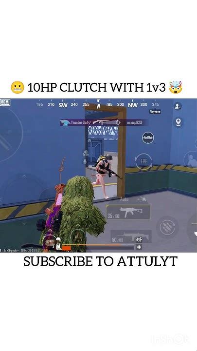 10hp Clutch With 1v3 🤯😬bgmi Pubgmobile Bgmishorts Ytshorts