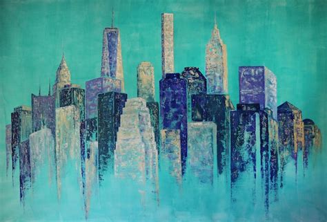 Premium Photo New York City Abstract Painting