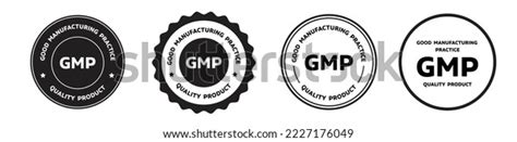 Black White Gmp Good Manufacturing Practice Stock Vector (Royalty Free ...