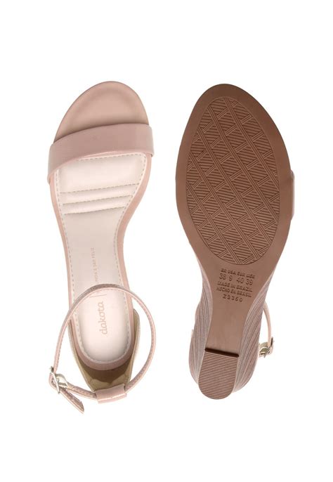 Sandália Dakota Tiras Nude Compre Agora Dafiti Brasil