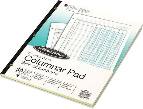 Amazon Co Jp Wilson Jones G A Accounting Pad Four Unit Columns