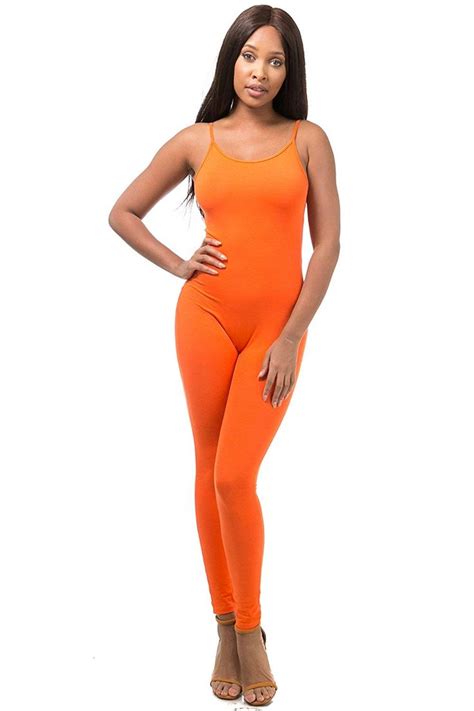 Staand Apparel Womens Sexy Spaghetti Strap Catsuit Unitard Tank