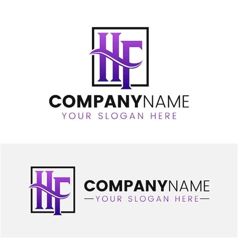 Premium Vector Creative Monogram Letter Hf Logo Design