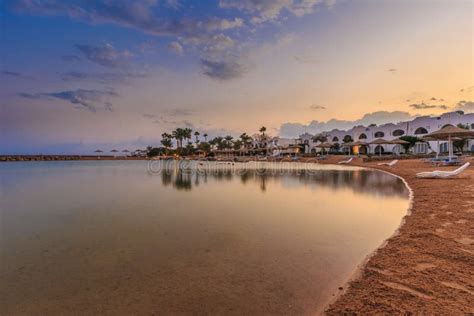 Beautiful Beach Coast in the Red Sea at Sunset, Egypt. Stock Image ...