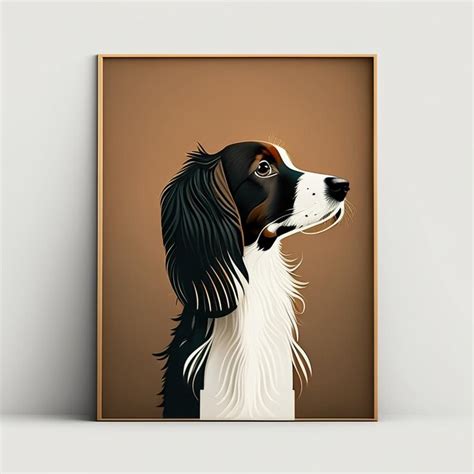 Premium AI Image | Dog minimalist illustration with soft color elements ...